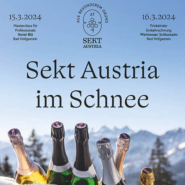 Sekt Austria im Schnee