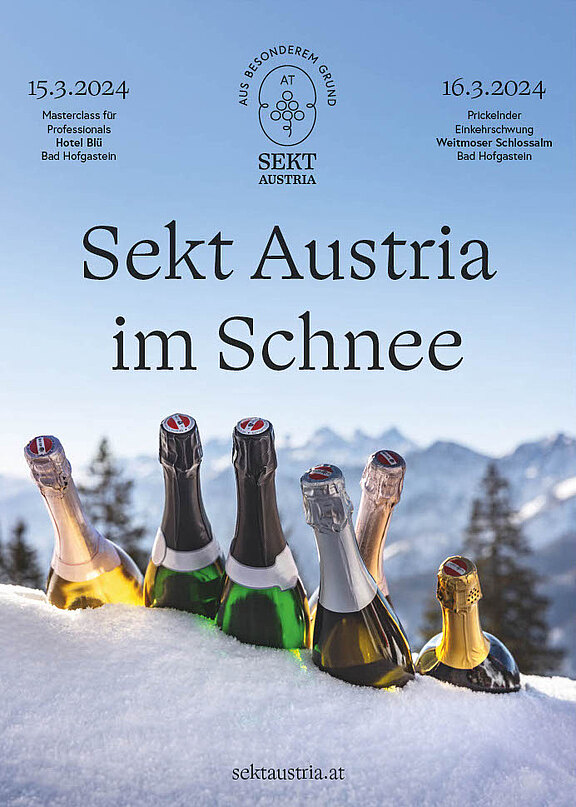 Sekt Austria im Schnee